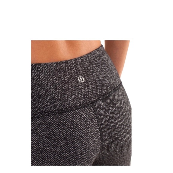Lululemon Wunder Under Herringbone Crop Pants Gray - Picture 2 of 11